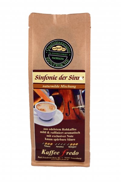 Sinfonie der Sinne Fein gemahlen für Siebträger 250g.