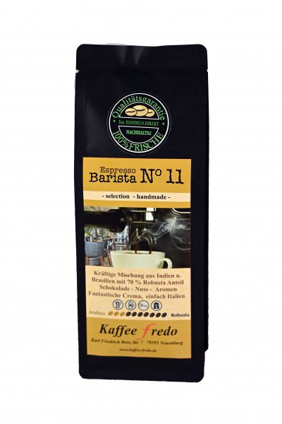 Espresso Nr.11  Fein gemahlen für Siebträger 500g.