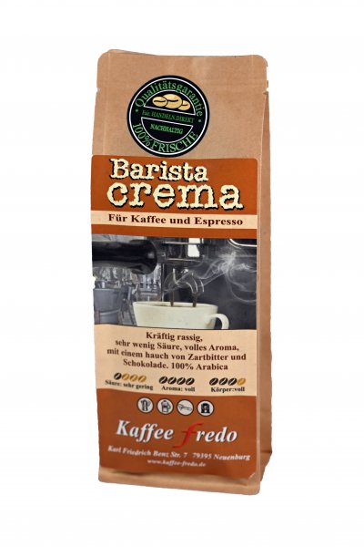 Barista crema Fein gemahlen für Siebträger 500g.