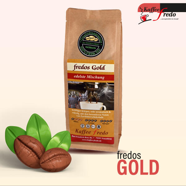 fredos Gold Ganze Bohnen 500g.